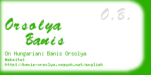 orsolya banis business card